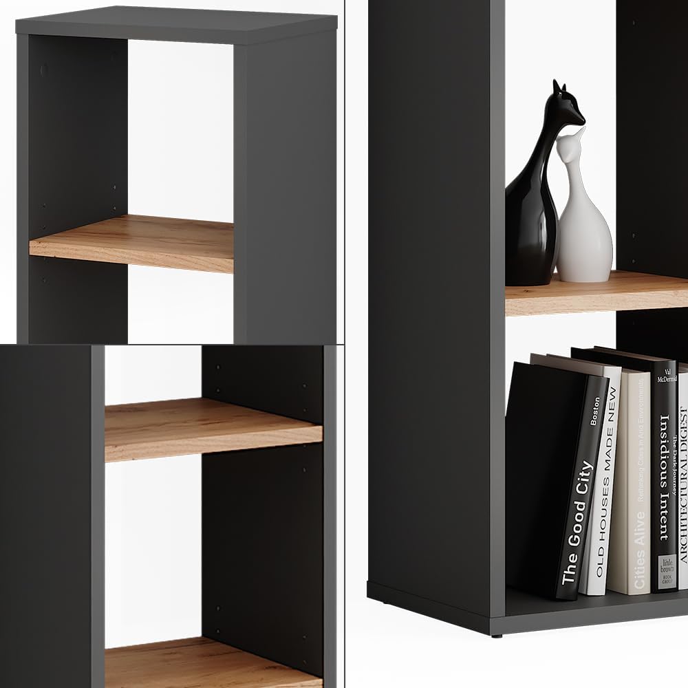 Vicco Standregal Orlando, Stauraumregal, Anthrazit/Goldkraft Eiche, 30 x 90.5 cm Anthrazit/Goldkraft