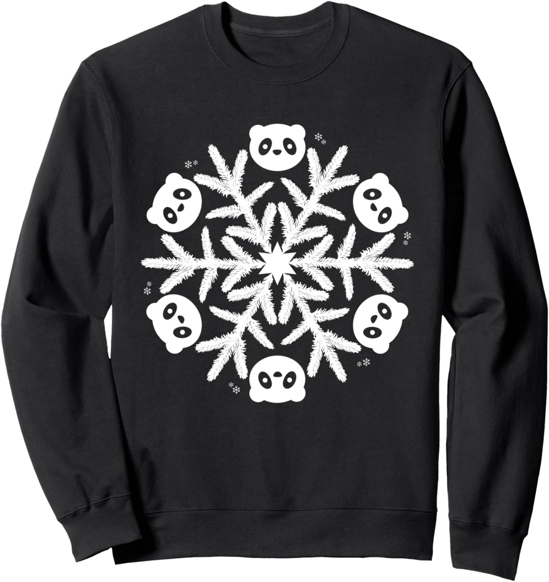 Weihnachten Panda Schneeflocke Panda Sweatshirt