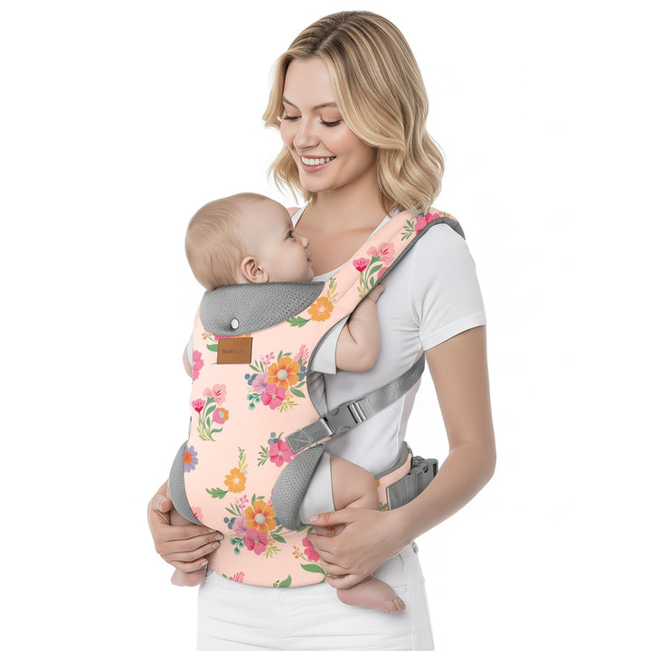 Babytrage Neugeborene ab Geburt,Ergonomische Gemütlich und Leichtgewichtig Baby Tragetuch mit Nacken