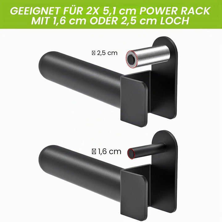 Kipika Hantelscheibenhalter für 2x2 und 3x3 Power Rack - Power Rack Aufsatz für Hantelscheiben - Pas