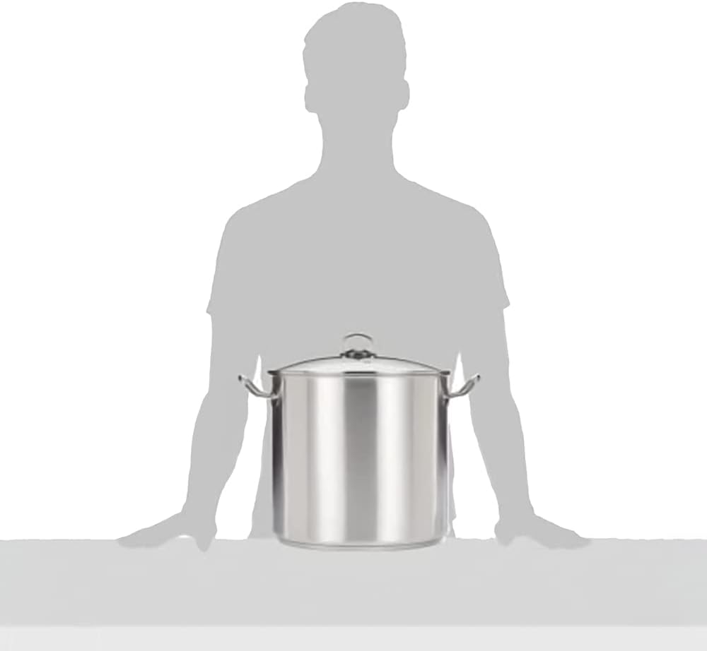 GSW 643474 Profi Jumbotopf mit Glasdeckel 30x28cm / ca. 20,0 Liter, Edelstahl, Silber, 30 cm , 1er P