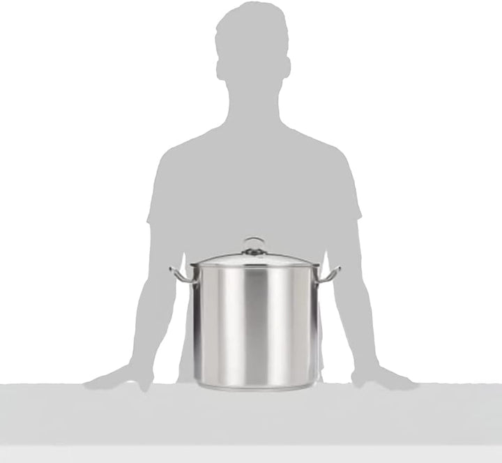 GSW 643474 Profi Jumbotopf mit Glasdeckel 30x28cm / ca. 20,0 Liter, Edelstahl, Silber, 30 cm , 1er P