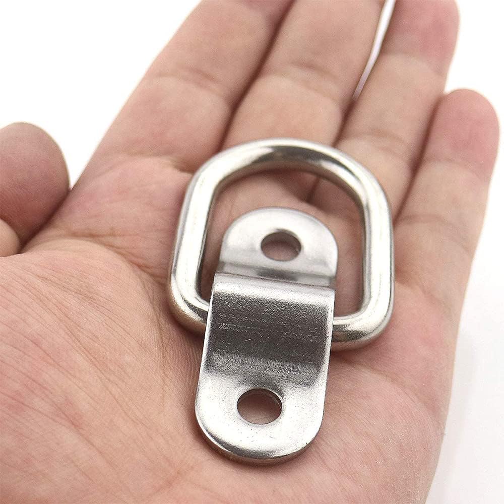 10 Stück D-Ring-Spanngurte 6,35 mm (1/4 Zoll), robuste Spannringe mit Befestigungsbügel für Ladungen