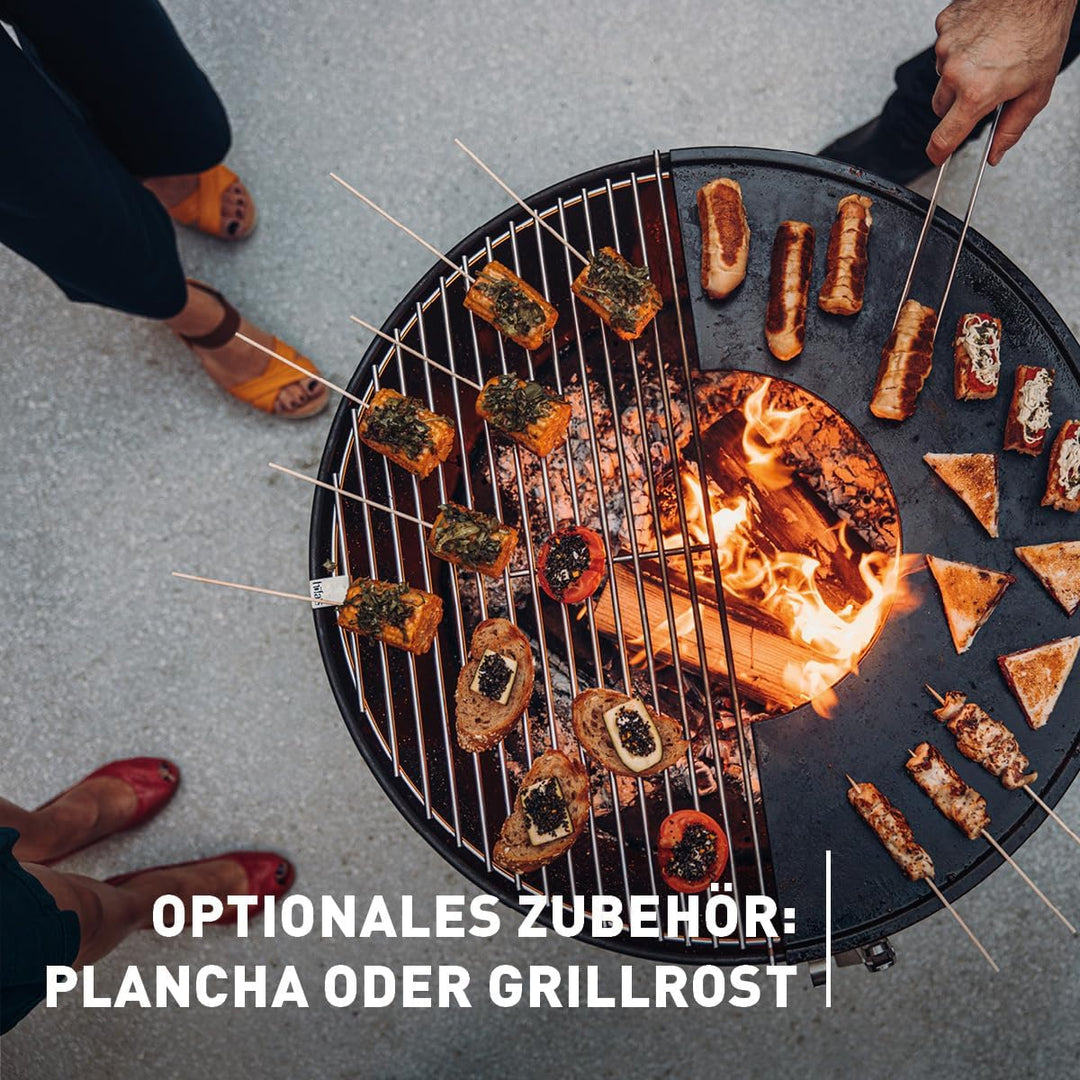 höfats - Bowl 70 Feuerset Flex mit Sternfuss und Dreibein - raucharme Feuerstelle mit Plancha Grillp