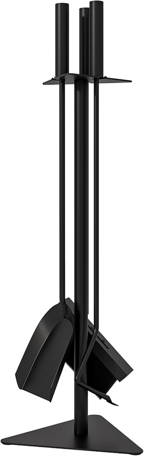 Kingson Kaminbesteck-Set mit Schaufel, Schürhaken und Bürste, 58 cm hoch, ideal für Holzofen und Kam