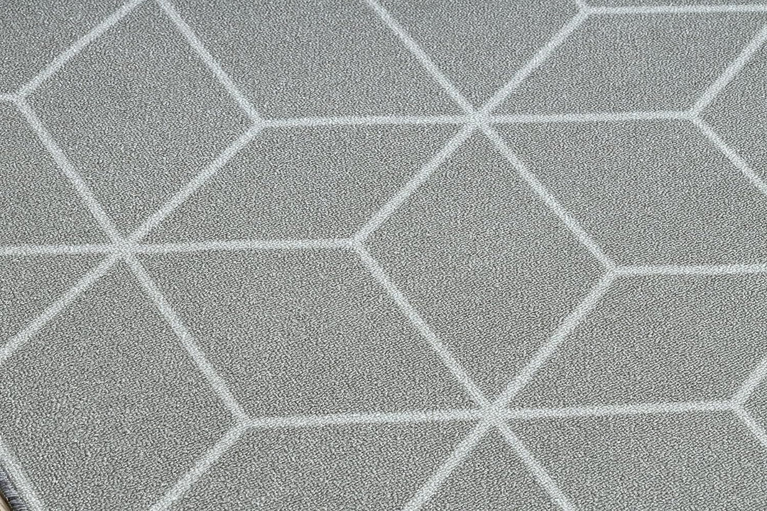 Läufer Antirutsch Cube Würfel, Gummi grau 90x250 cm 90x250 cm Cube Grau, 90x250 cm Cube Grau