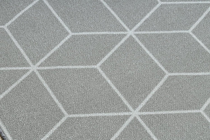 Läufer Antirutsch Cube Würfel, Gummi grau 90x250 cm 90x250 cm Cube Grau, 90x250 cm Cube Grau