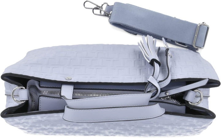 Tamaris Shopper Leona 32172 Damen Handtaschen Print Einheitsgrösse Greyblue 855, Einheitsgrösse Grey