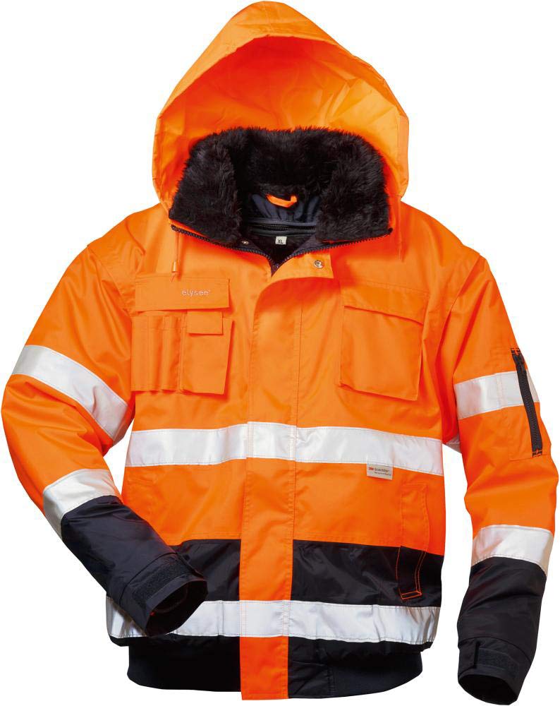 Elysee Warnschutz-Pilotjacke "Volker", 1 Stück, Grösse M, orange/marine, 23559-M, M