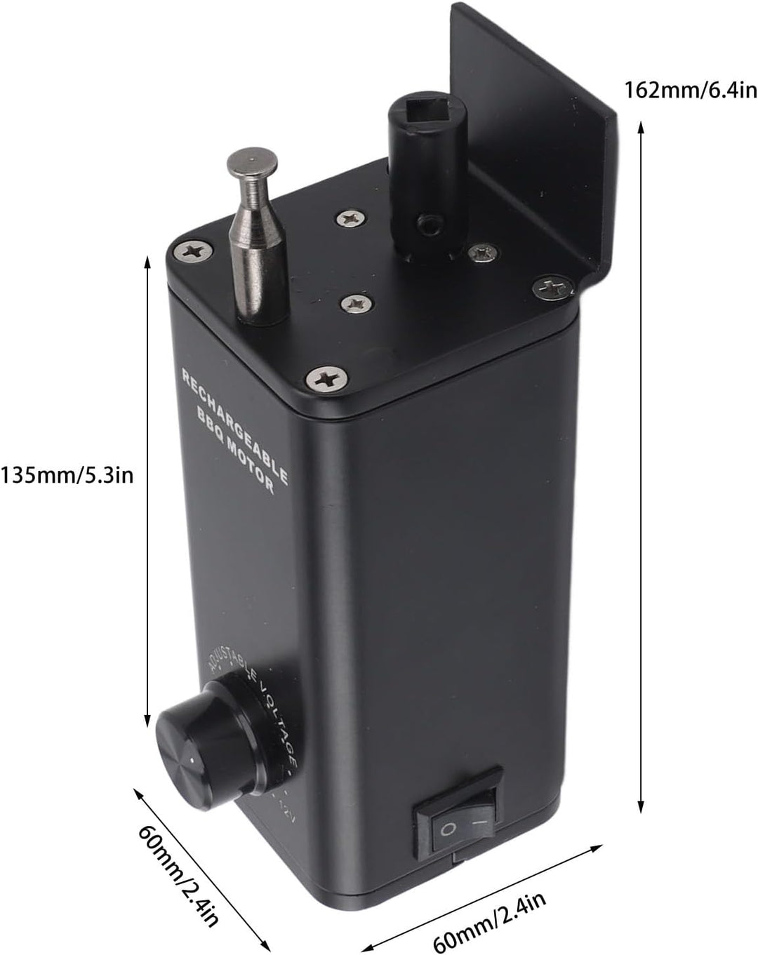 Mumusuki 10 W Rotisserie-Motor, Aluminiumlegierung, 3 Bis 12 V, Elektrischer Grillmotor mit Wiederau