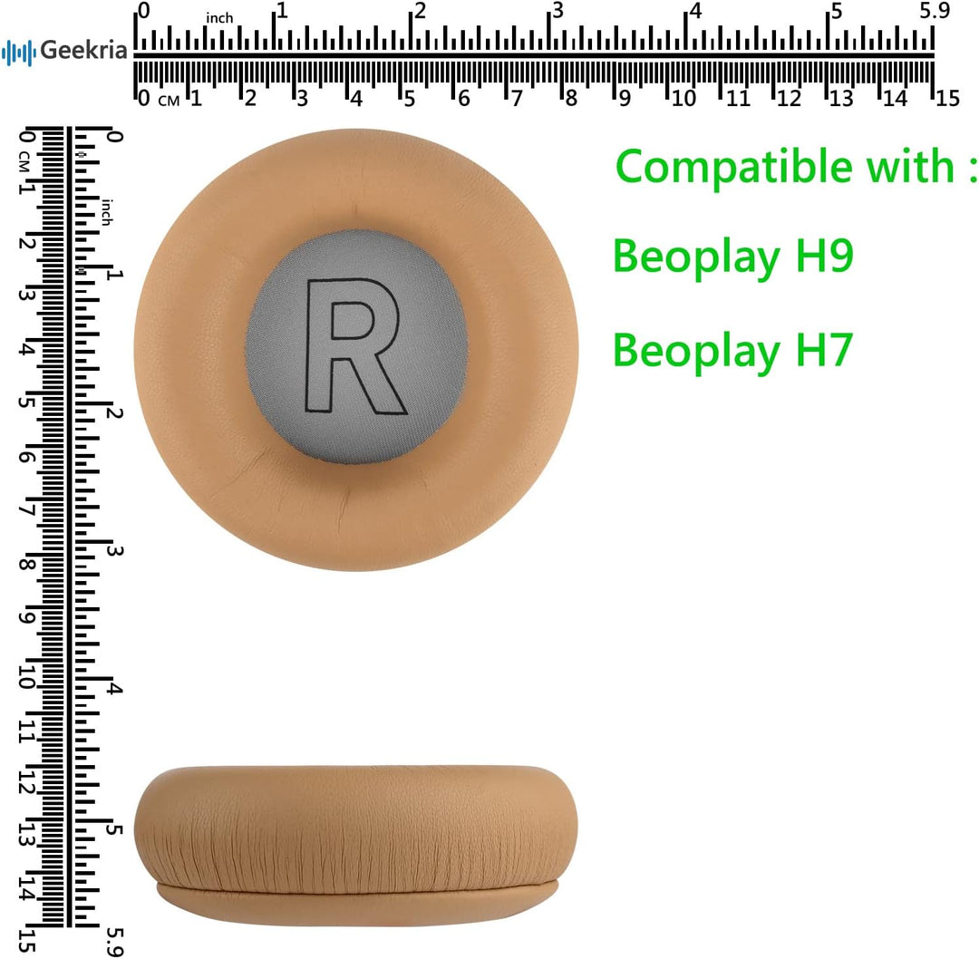 Geekria Elite Sheepskin Ersatz-Ohrpolster für Bang & Olufsen Beoplay H9, H9i, H7 Kopfhörer Ohrpolste