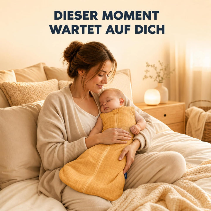 Kinderhaus Blaubär Alvi Babyschlafsack & Windel Blaubaer | Sommerschlafsack atmungsaktiv | Leichter