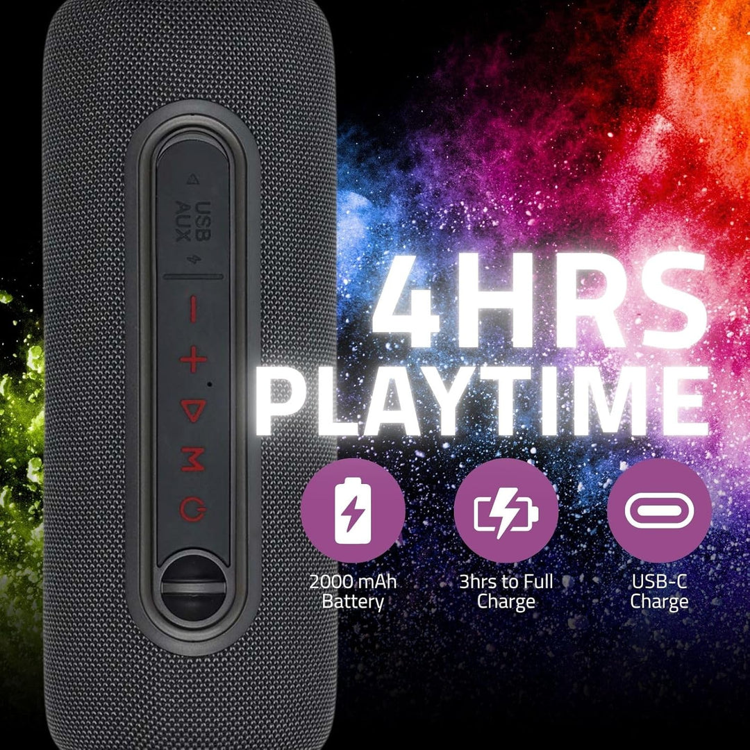 Nedis Bluetooth-Lautsprecher - max. Batteriespielzeit: 4 Std - Handgerät - 30 W - Stereo - Eingebaut