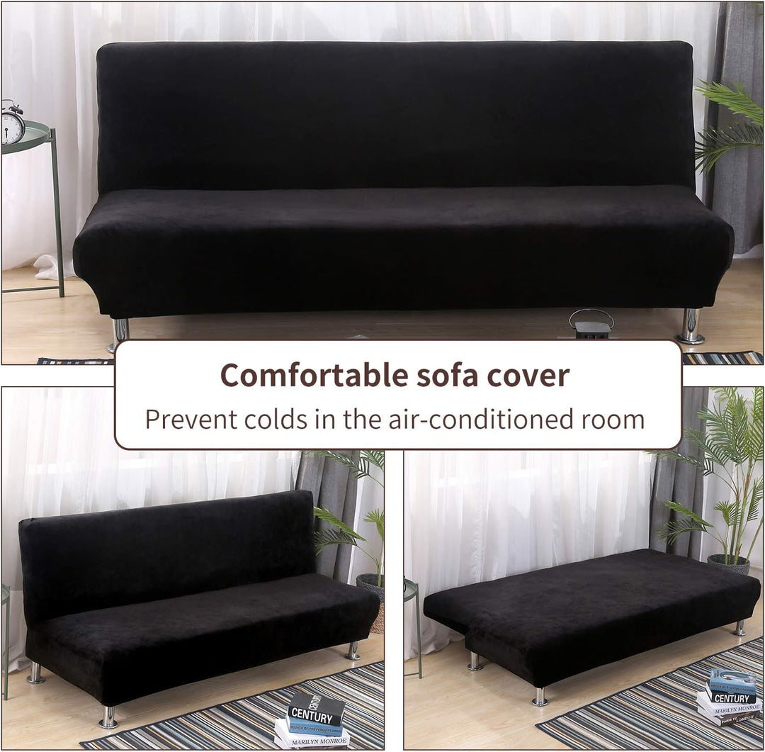 PETCUTE Sofabezug ohne armlehne futonbezug Stretch sofahusse ohne armlehne sofaüberwurf schlafsofa b