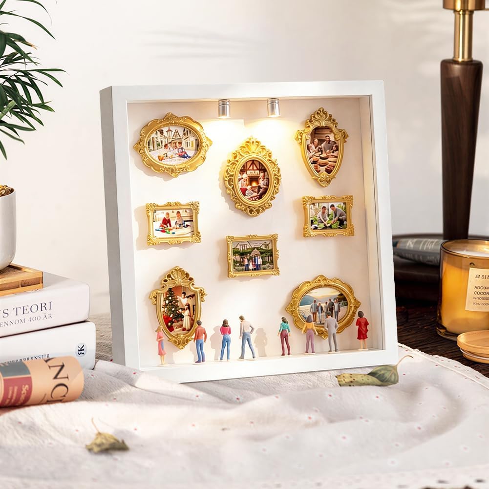 DIY Mini Museum Silhouette Box,Neu Kreatives Erinnerungsdisplay Kit,Minis Vintage Bilderrahmen Mit G