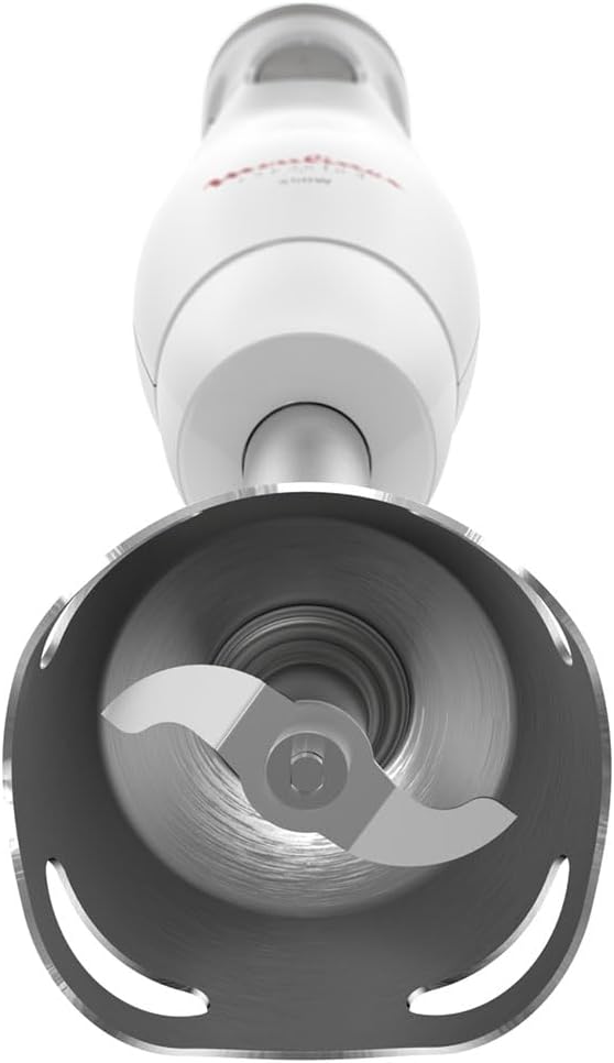 Moulinex Easychef DD4511 Stabmixer, 450 W, 2 Geschwindigkeiten, Zelkrom-Klingen, Weiss Weiss / Rostr