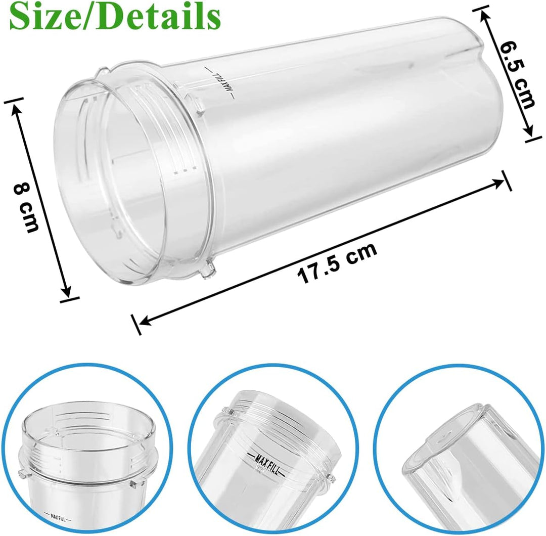 470ml Cup Becher Ersatzteile für Ninja 700W Slim Mixer Smoothie Maker QB3001UKS/ QB3001EUS/ QB3000/
