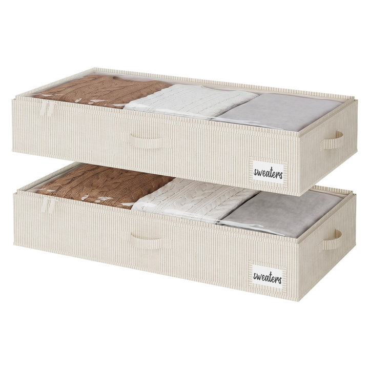 StorageWorks Unterbett Aufbewahrung, grosse Unterbett Aufbewahrungsbox mit Deckel, Unter bett Aufbew