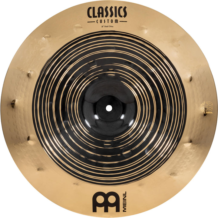 Meinl Classics Custom Dual 18 Zoll China (Video) Schlagzeug Becken (45,72cm) B12 Bronze, Dunkles und