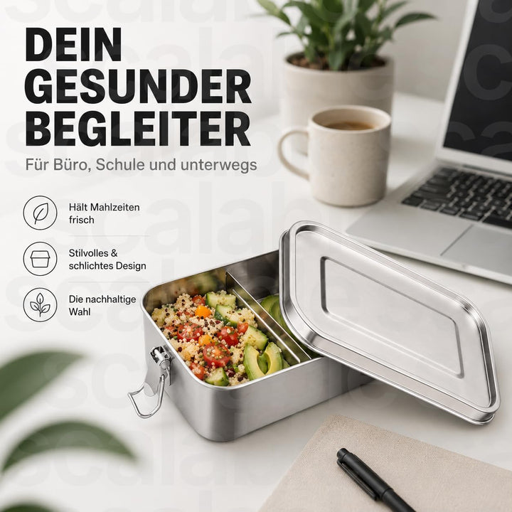 800ml Brotdose, Lunchbox, Brotdose Kinder mit Fächern, Bento Box Kinder, Jausenbox, Lunchbox Erwachs