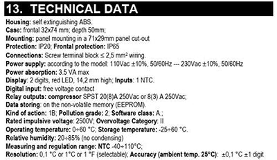 Dixell XR02CX-5N0C1 Elektronikregler für Frenox VNL14-3T, VNLF14-3T, VNL7-ST, VNNF14-3T, MCC-Trading
