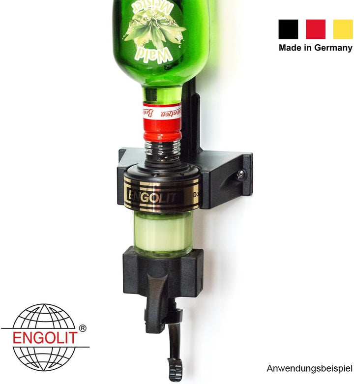 2 cl ENGOLIT Dosierer (Hygienischer Finger Push) inkl. Flaschenhalter | Made in Germany | Schnapsspe