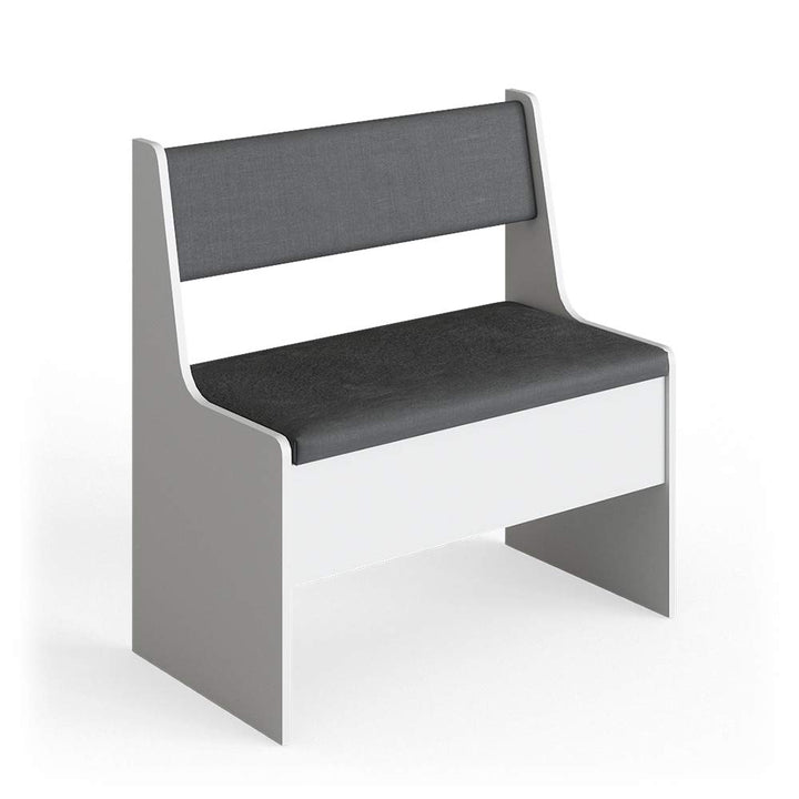 Vicco Esszimmer-Eckbank Roman, Bank für die Essecke, Weiss/Anthrazit, 76 x 42 cm Weiss Bank 77 cm, W