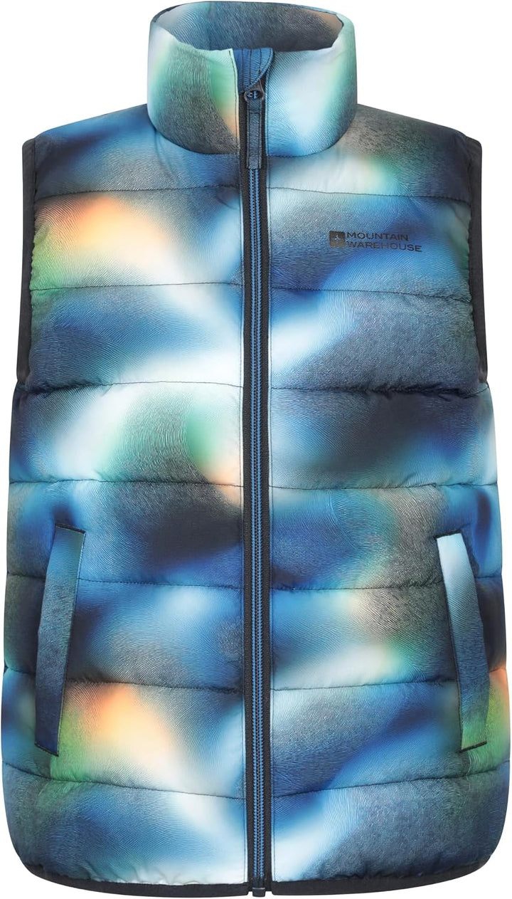 Mountain Warehouse Gepolsterte Kinder-Weste von Rocko - wasserabweisend, Mikrofaserweste, 2 Vorderta