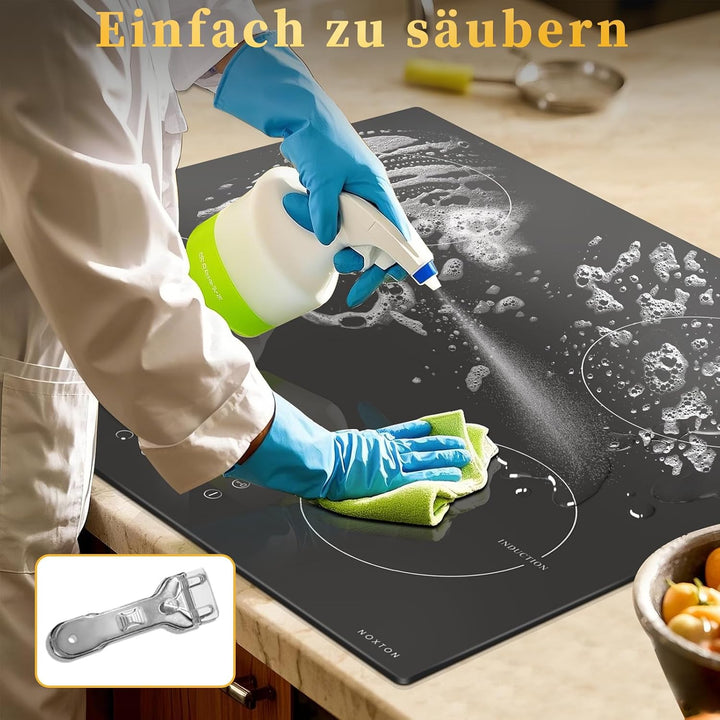 Noxton Domino Induktionskochfeld 60cm, 3500W, 220-240V Autarkes Induktionskochfeld 4 Platten Enibau