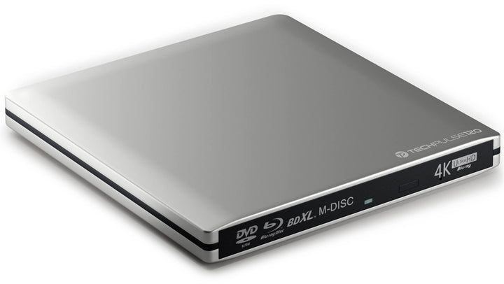 techPulse120 Externes UHD 4k 3D M-Disc BDXL USB 3.0 USB-C Laufwerk Blu-ray Brenner Burner Superdrive