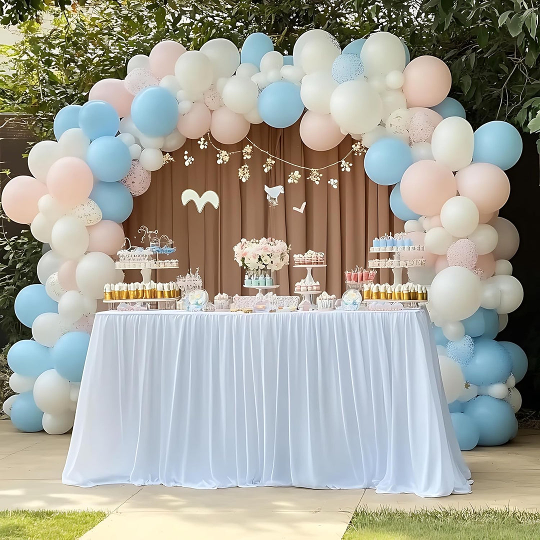 Ballonbogen-Kit, 9 ft hoch und 10 ft breit verstellbarer Ballonbogenständer: mit wasserbefüllbarer B