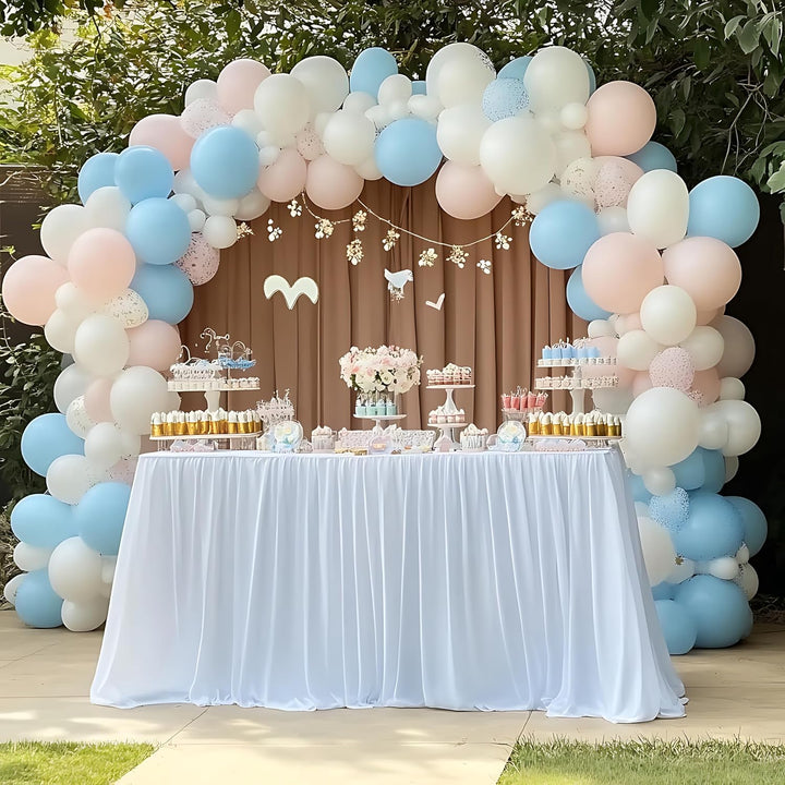 Ballonbogen-Kit, 9 ft hoch und 10 ft breit verstellbarer Ballonbogenständer: mit wasserbefüllbarer B