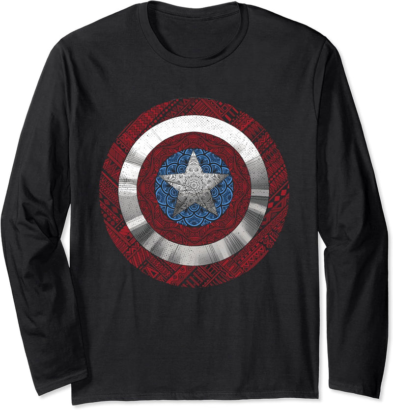 Marvel Captain America Ornate Shield C1 Langarmshirt