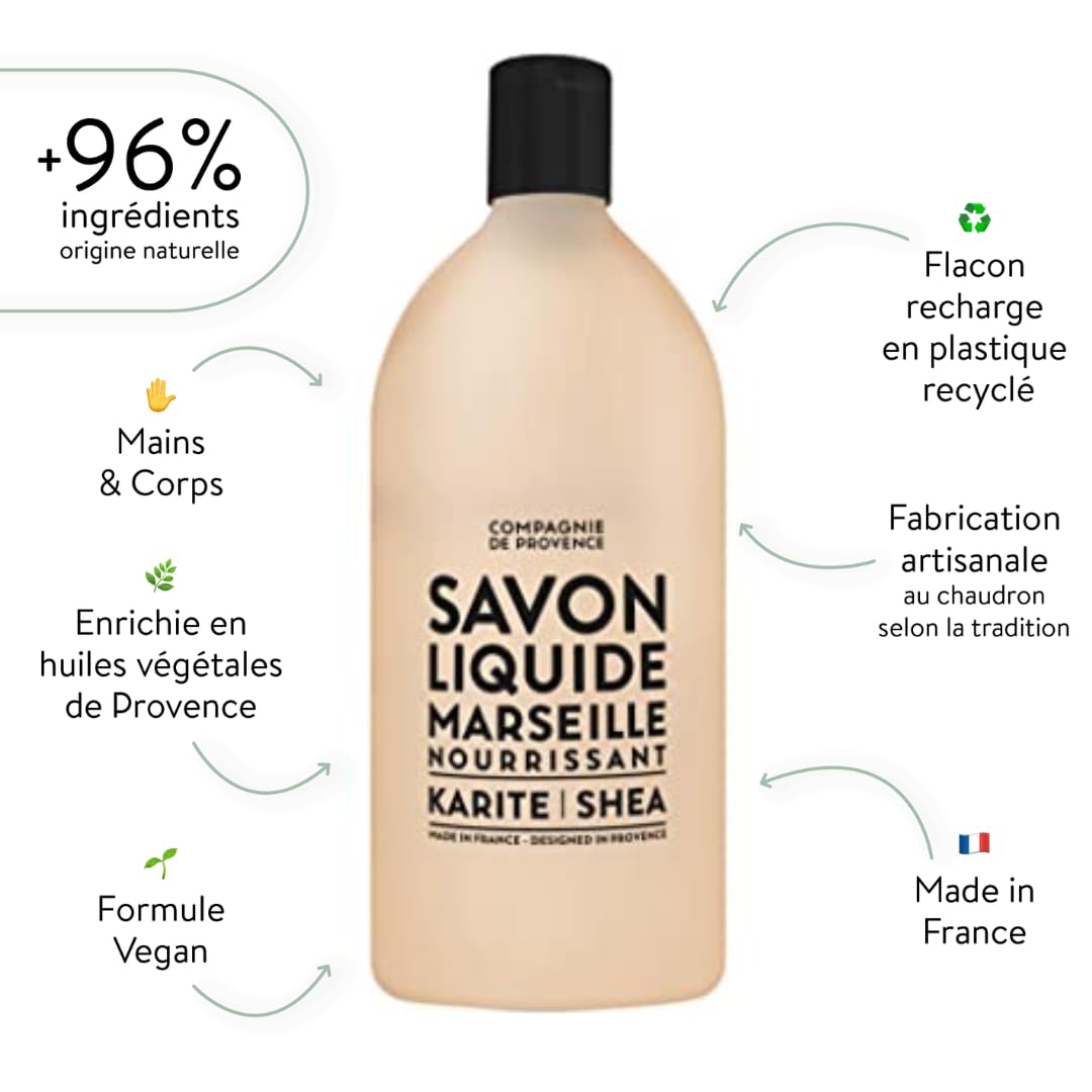 Compagnie De Provence Liquid Marseille Soap 1l Refill Shea Butter