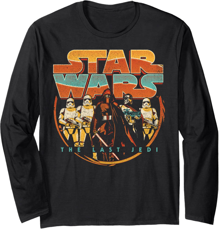 Star Wars The Last Jedi Kylo Group Shot Retro Portrait Langarmshirt
