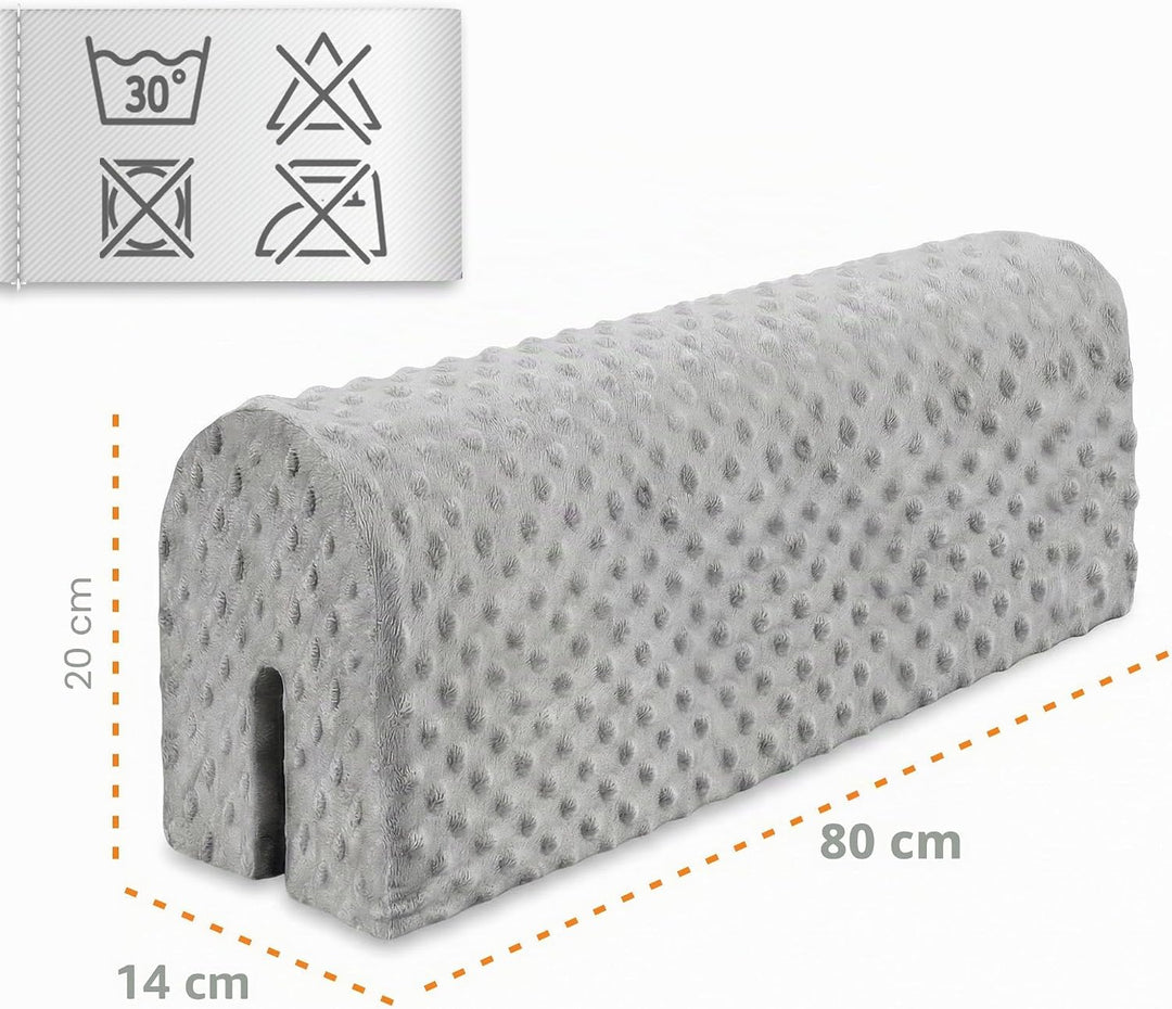 Bettkantenschutz für Kinderbetten Minky 80 cm - Schutz für Bettrahmen Baby Bett rausfallschutz für b