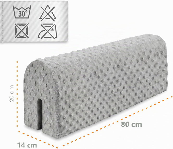Bettkantenschutz für Kinderbetten Minky 80 cm - Schutz für Bettrahmen Baby Bett rausfallschutz für b