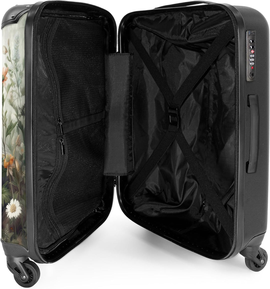 Koffer Mittelgross 67x43x25 cm Hartschalenkoffer L Trolley Rollkoffer 4 Rollen Leicht Hartschale Mit