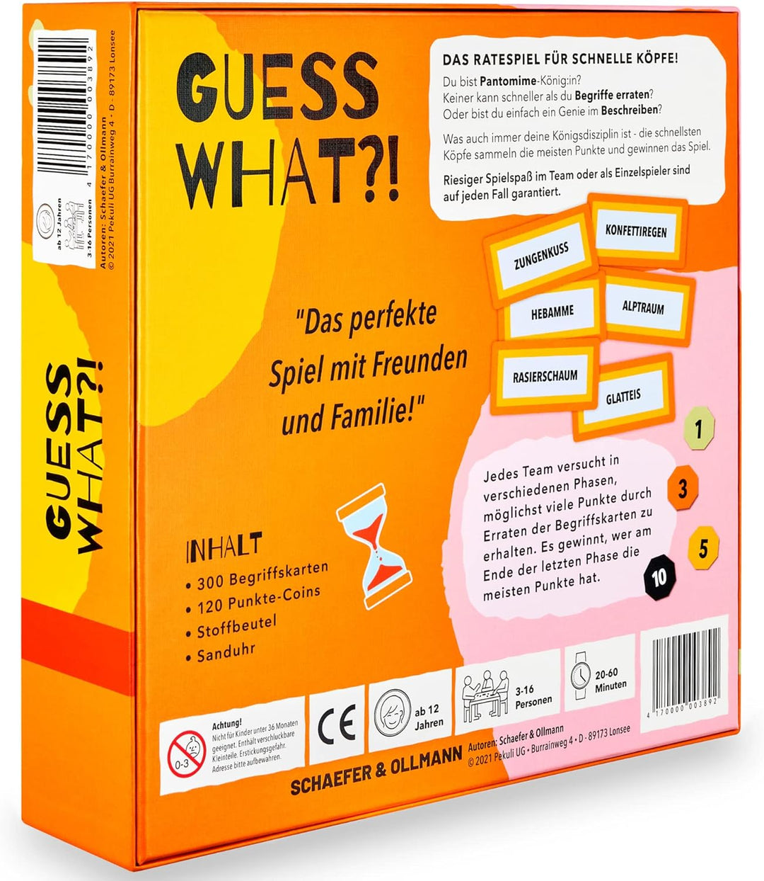 GUESS WHAT?! - Das Ratespiel für schnelle Köpfe! Begriffe erraten & Pantomime Spiel | Gesellschaftss