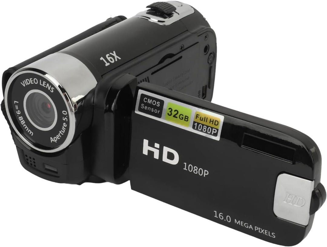 D90 1080P 16MP Digitalkamera 2,4 Zoll Schwenkbildschirm Camcorder 16X Zoom HD Videorecorder mit Füll