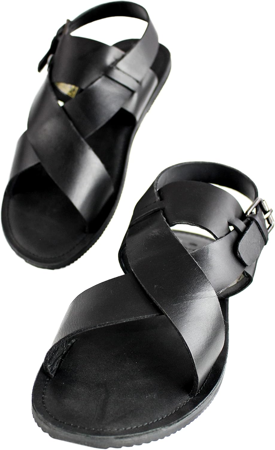 Zerimar Sommer Sandalen Naturleder Herren | Pantoletten Leder Herren | Leder Sandalen | Qualitäts Sa