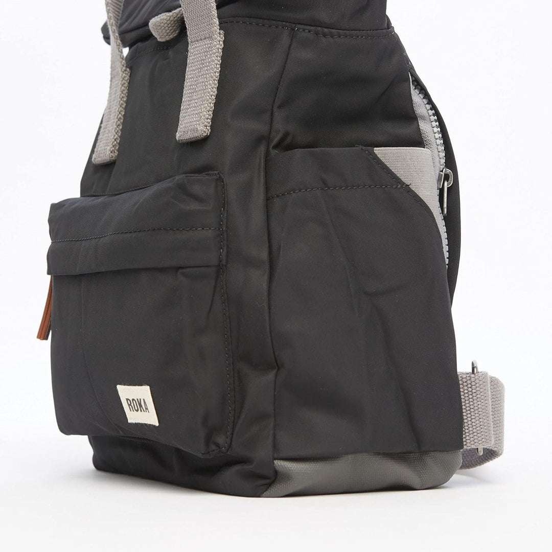 Roka London Canfield B Nachhaltiges Nylon schwarz klein S Schwarz, S Schwarz