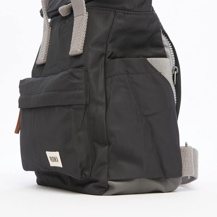 Roka London Canfield B Nachhaltiges Nylon schwarz klein S Schwarz, S Schwarz