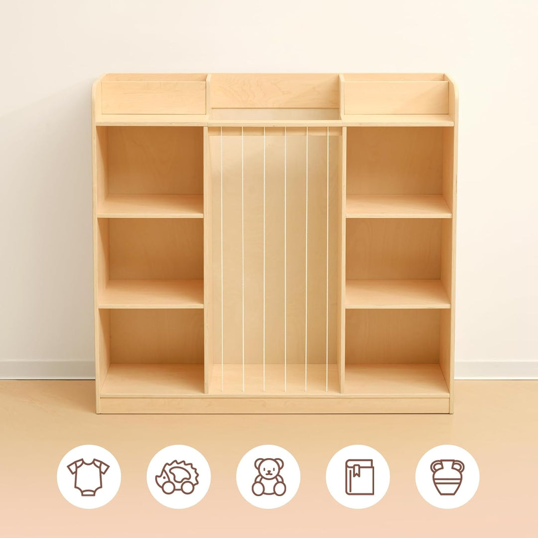 OOOK Kuscheltier Aufbewahrung, Plüschtier Stofftier Aufbewahrung Kuscheltiere, Kinderbücherregal und