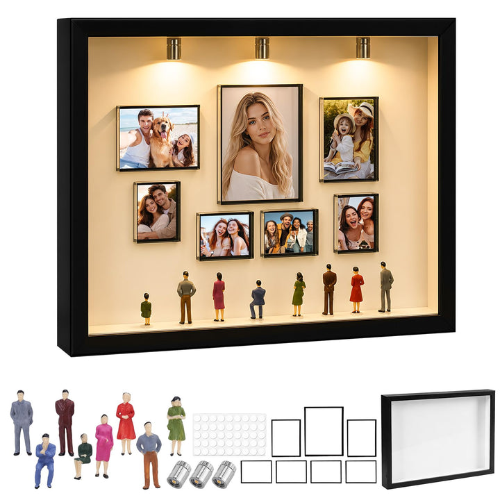 DIY Mini Museum Silhouette Box, Mini Figuren Menschen Museum