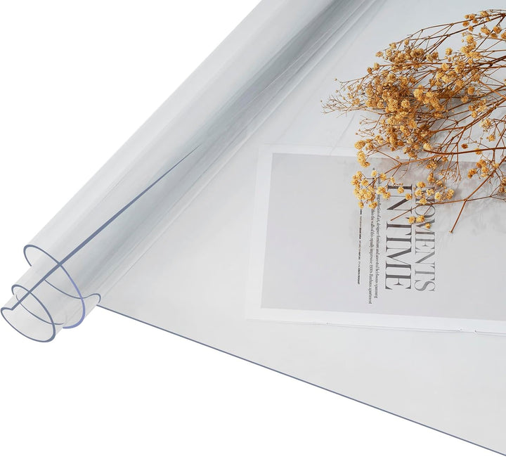 Laneetal Tischdecke Transparent 2 mm, Tischfolie Wasserdicht aus PVC, Tischschutz Rechteckig abwasch