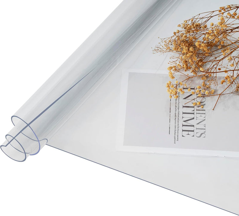 Laneetal Tischdecke Transparent 2 mm, Tischfolie Wasserdicht aus PVC, Tischschutz Rechteckig abwasch