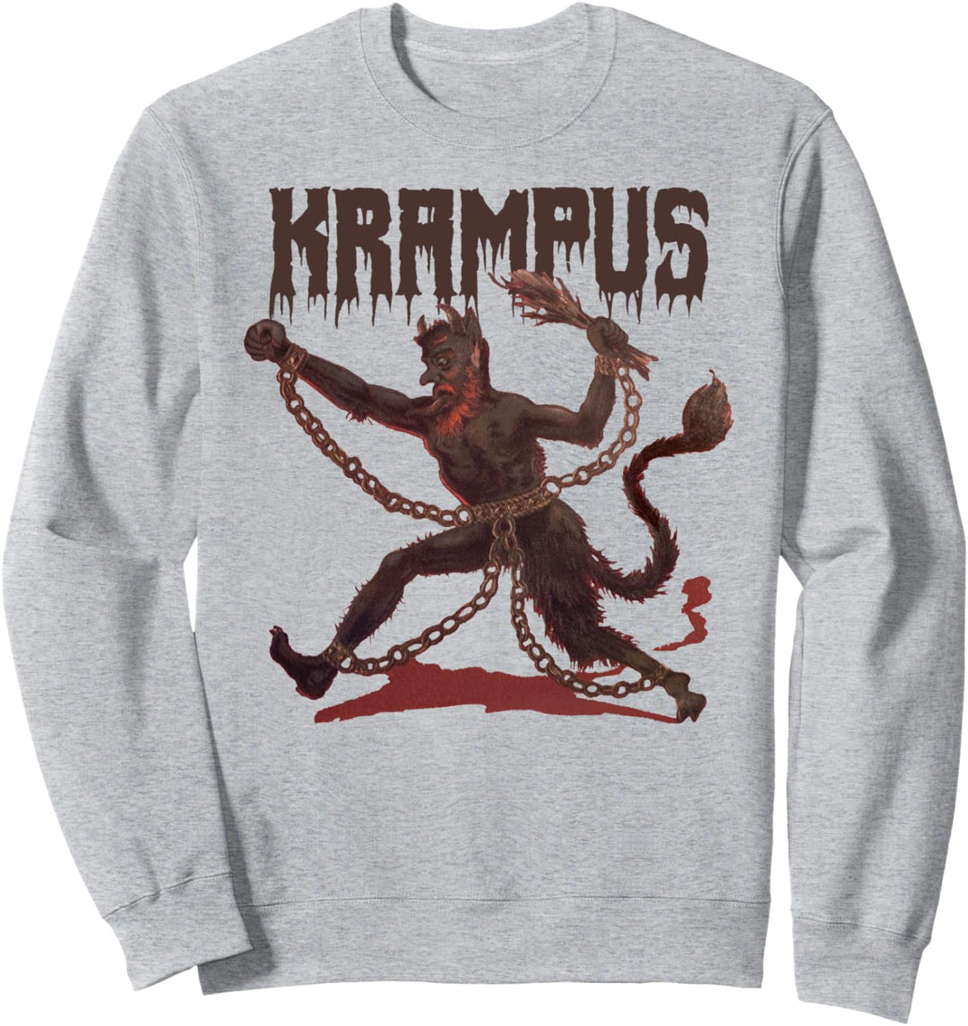 Creepy Gruss Vom Krampus Demon Christmas Devil Krampus Sweatshirt