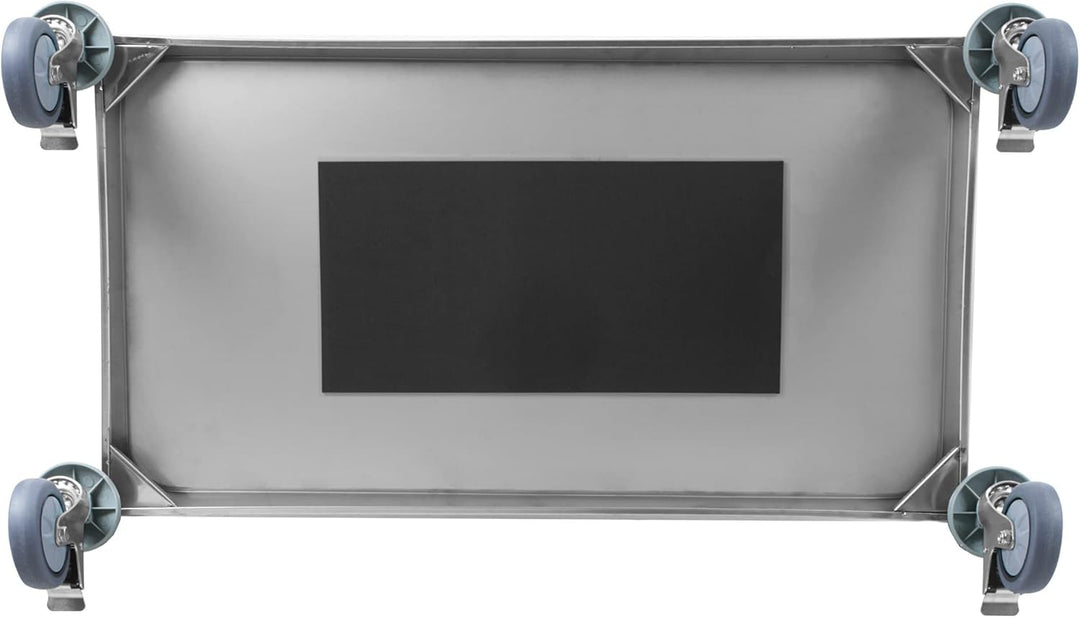 Mahlzeit Edelstahl Servierwagen mit 3 Etagen | 101,5 x 95 x 48,5 cm | Servicewagen mit Rollen und Fe