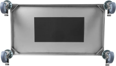 Mahlzeit Edelstahl Servierwagen mit 3 Etagen | 101,5 x 95 x 48,5 cm | Servicewagen mit Rollen und Fe